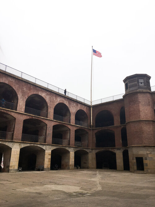 Outside of Fort Point at the Presidio in San Francisco California