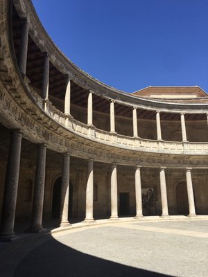 The Round courtyard in one of the Alhambra buildings