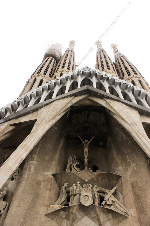 The Passion Facade with Jesus on the cross