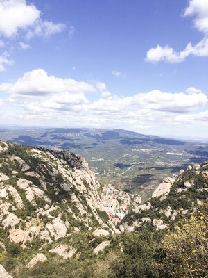 Views of Montserrat Mountain and Catalonia