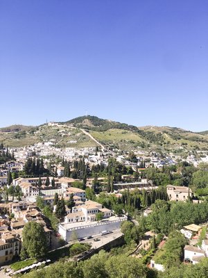 Views of Granada Spain on a sunny afternoon from the Alhambra