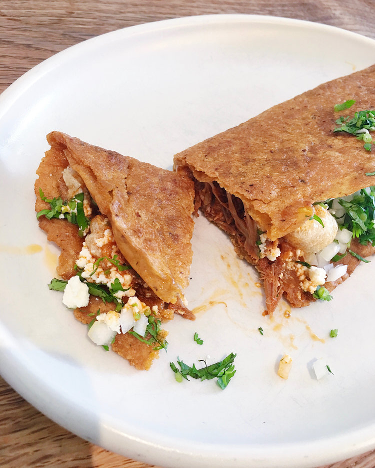 Treat yourself with a Quesadilla roja at Nopalito in San Francisco California