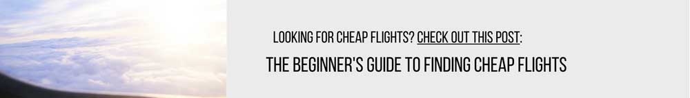 Banner guiding you to read the post for a beginners guide to cheap flights