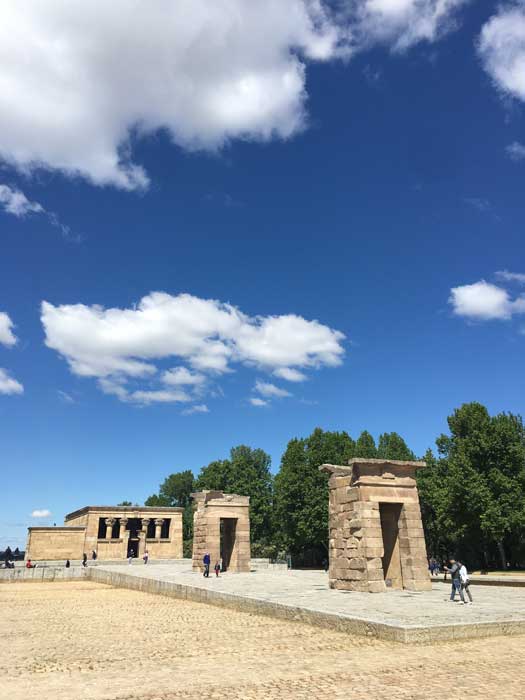 Temple of Debod in Madrid Spain on a sunny day